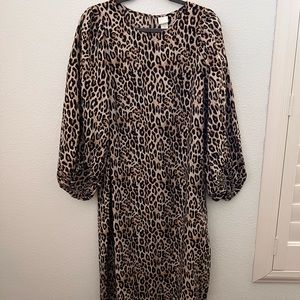 H&M||cheetah dress